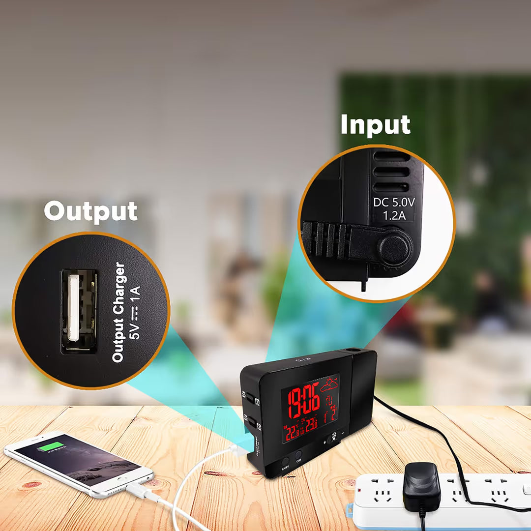 ASIAKASPALAUTUS - Herätyskello / sääasema