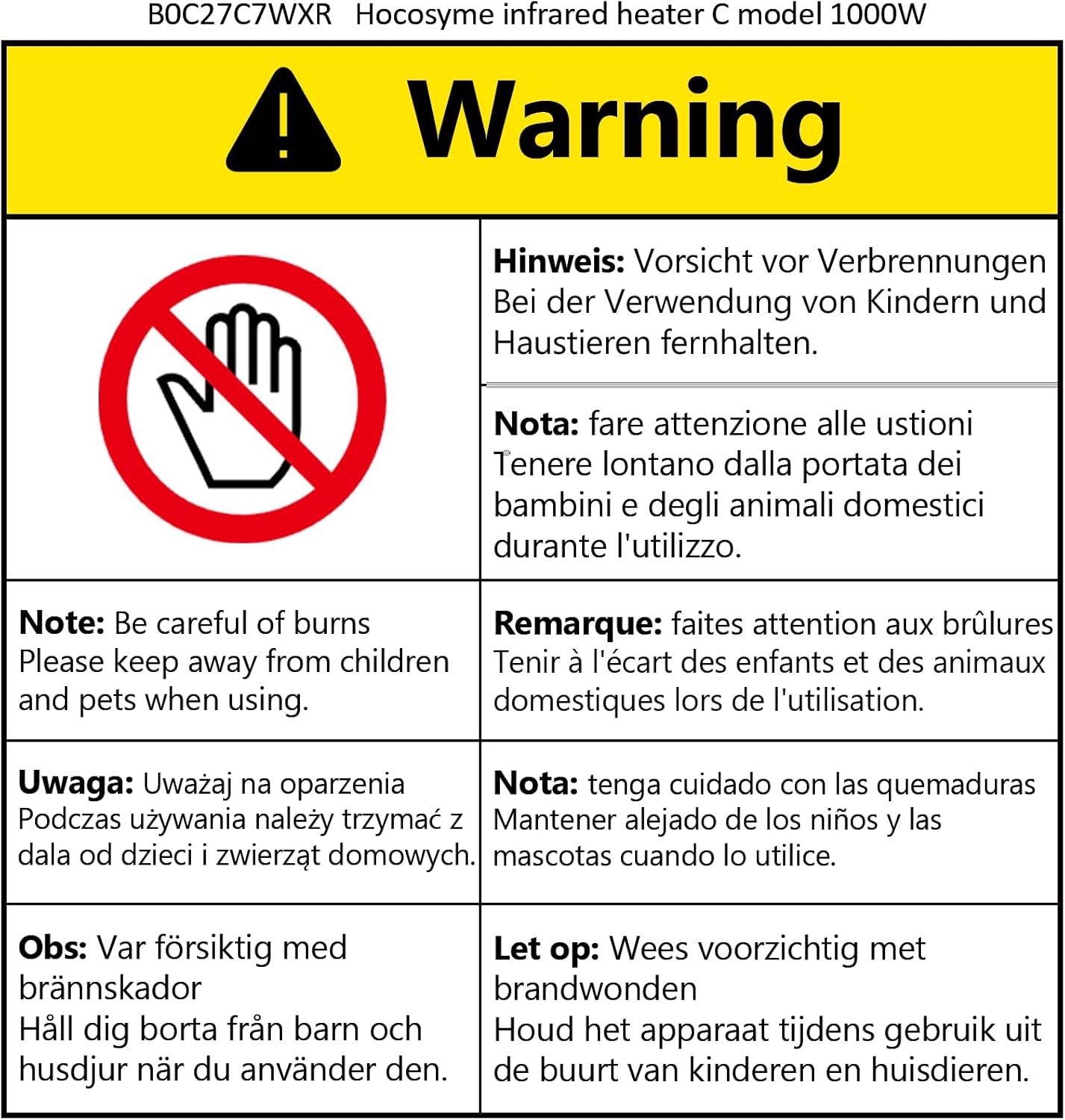 ASIAKASPALAUTUS - Infrapunalämmitin