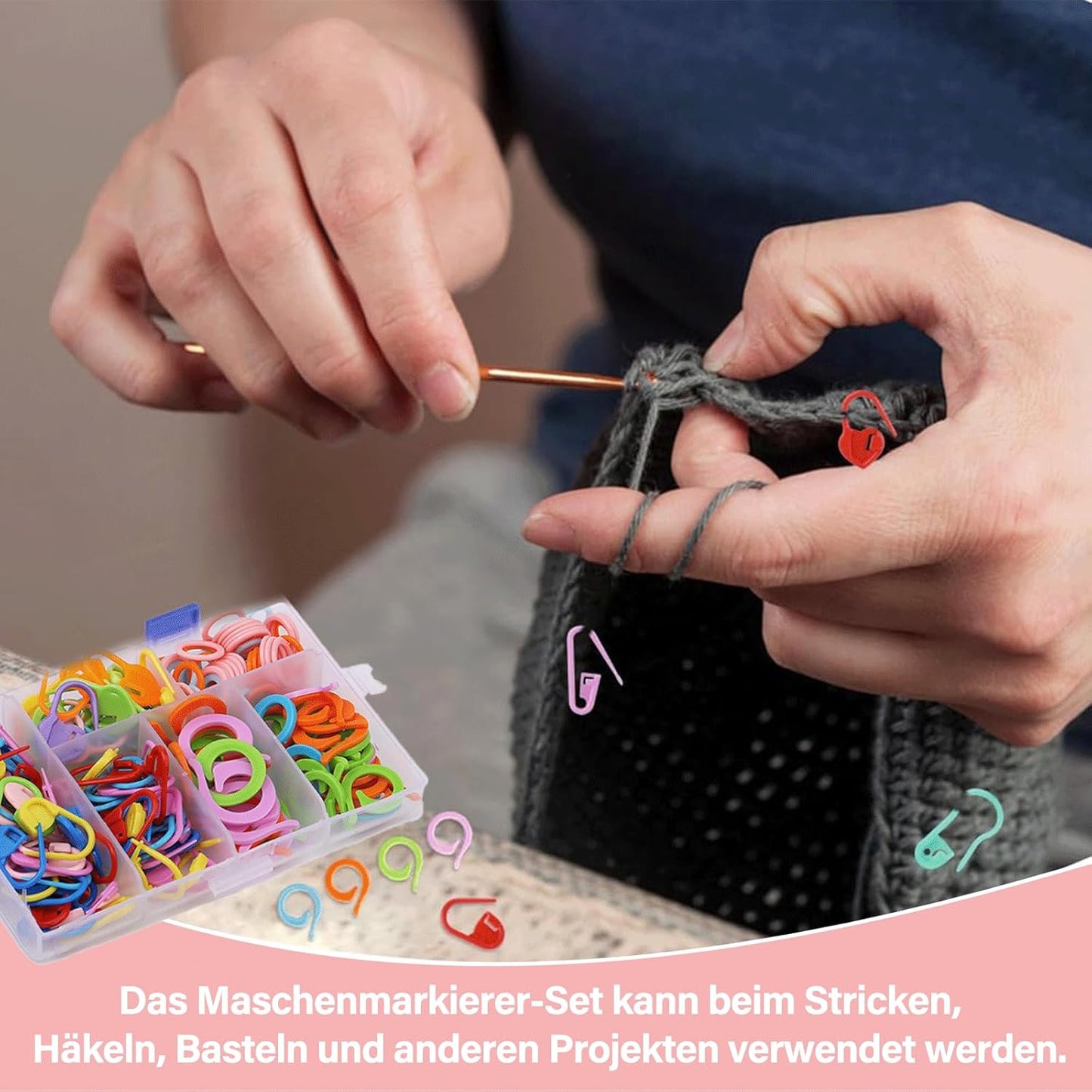 ASIAKASPALAUTUS - DIY Silmukkamerkit 185 kpl