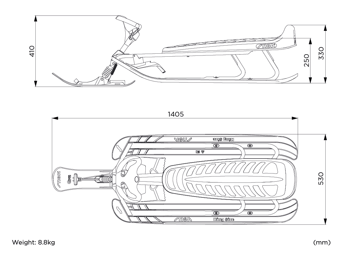 ASIAKASPALAUTUS - Rattikelkka Stiga Snowracer King Size