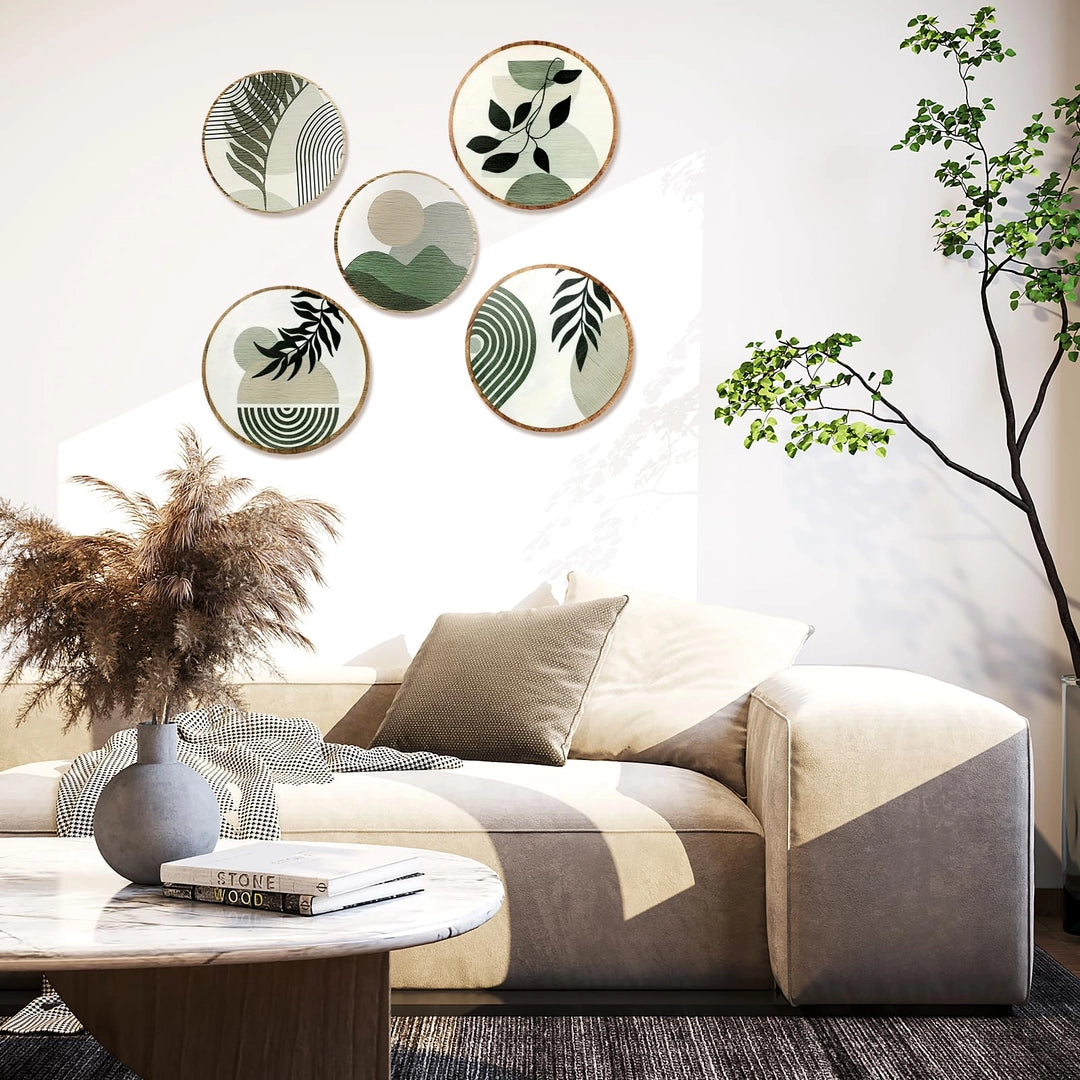 ASIAKASPALAUTUS - Seinäkoristeet 5 kpl