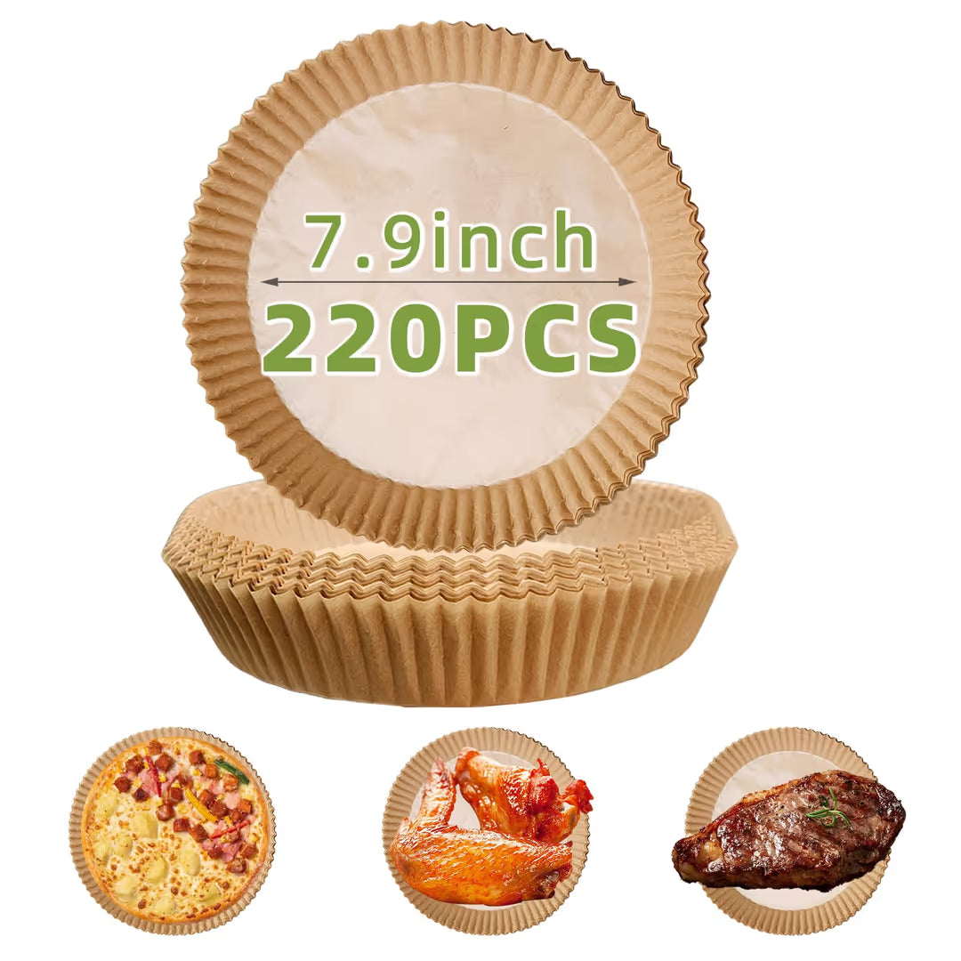 ASIAKASPALAUTUS - Paperivuoka air fryeriin 20 cm (220 kpl)