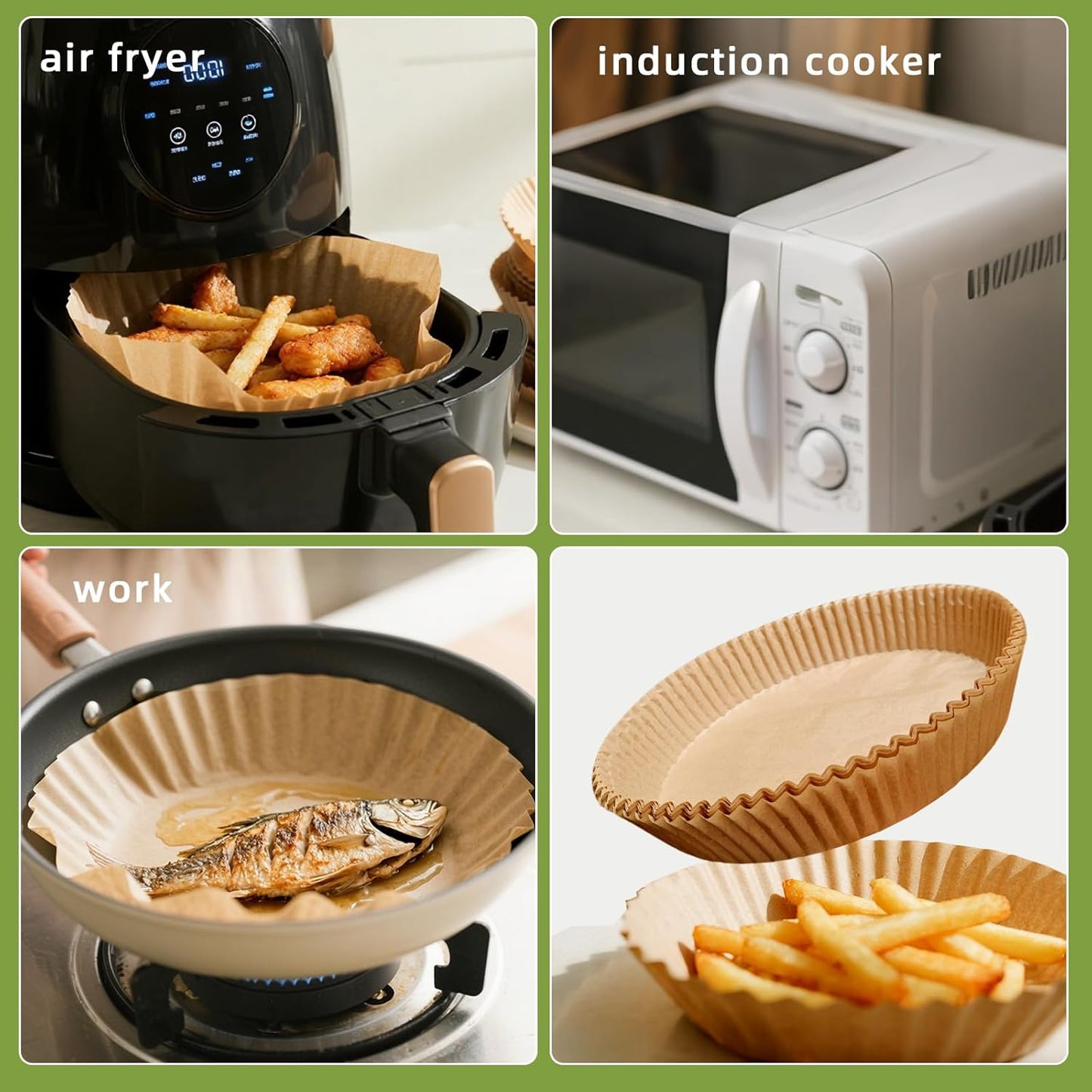 ASIAKASPALAUTUS - Paperivuoka air fryeriin 20 cm (220 kpl)