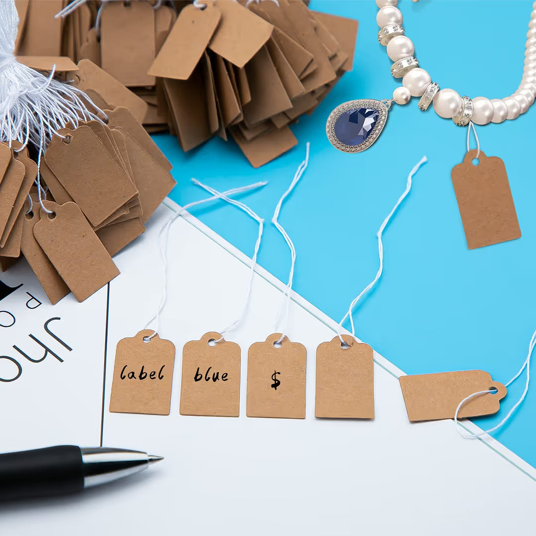 ASIAKASPALAUTUS - DIY Etikettipahvit 500 kpl