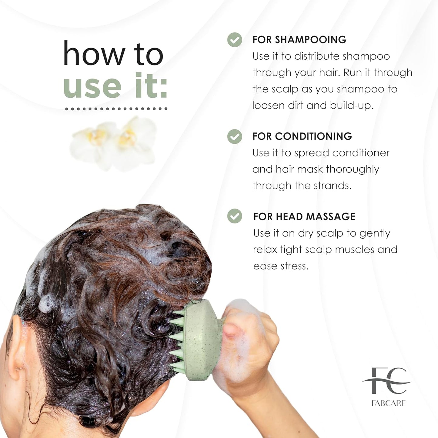 ASIAKASPALAUTUS - Hiuspohjan hierontaharja