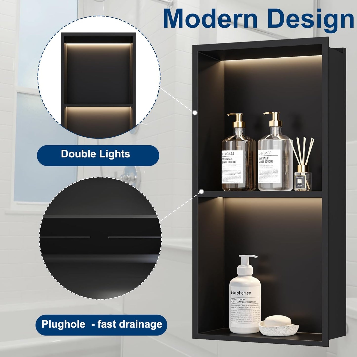 ASIAKASPALAUTUS - Suihkuhylly (upotettava)