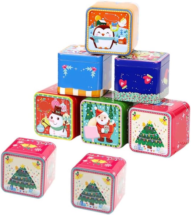 ASIAKASPALAUTUS - Jouluiset metallirasiat 8 kpl