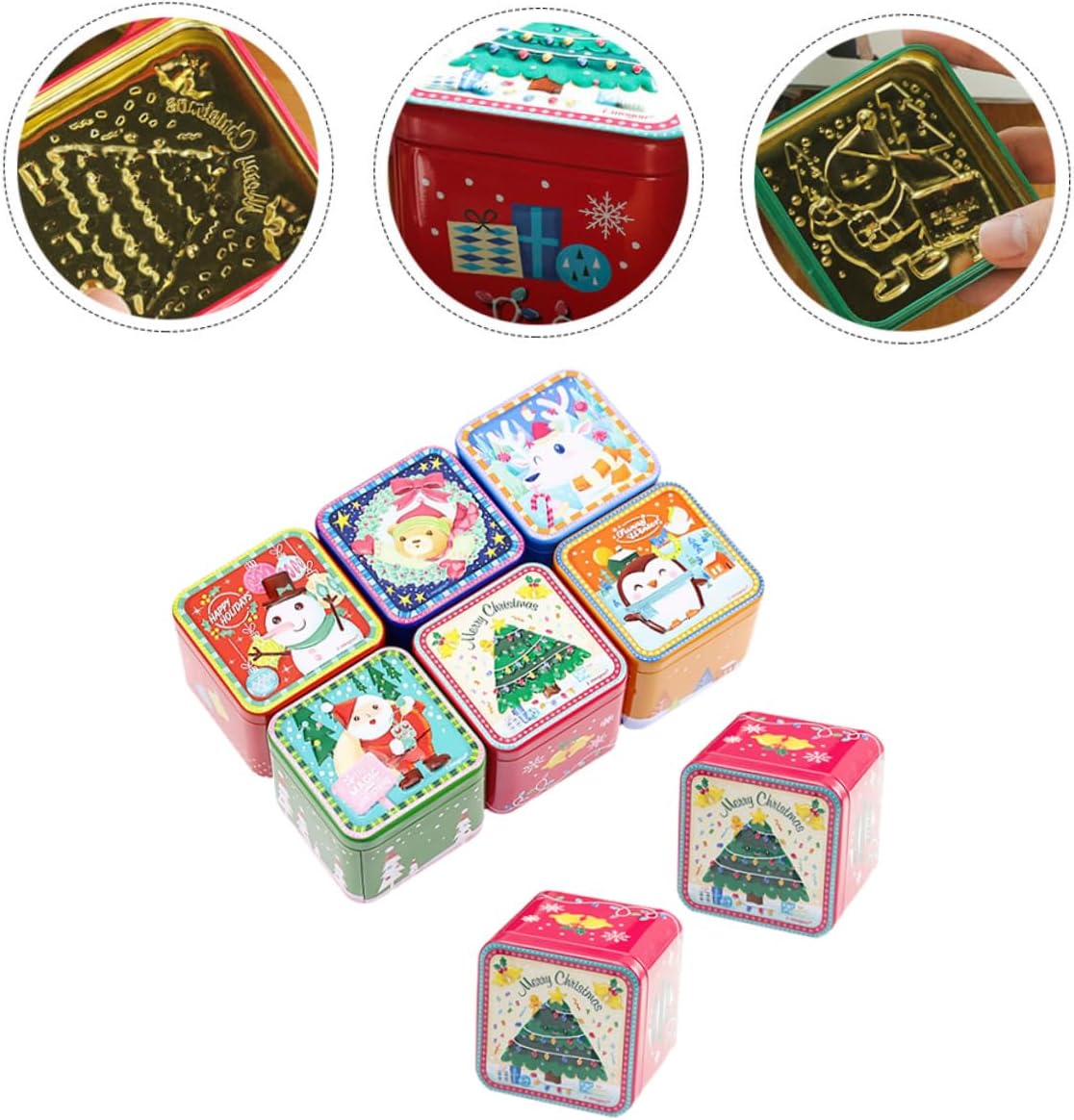 ASIAKASPALAUTUS - Jouluiset metallirasiat 8 kpl