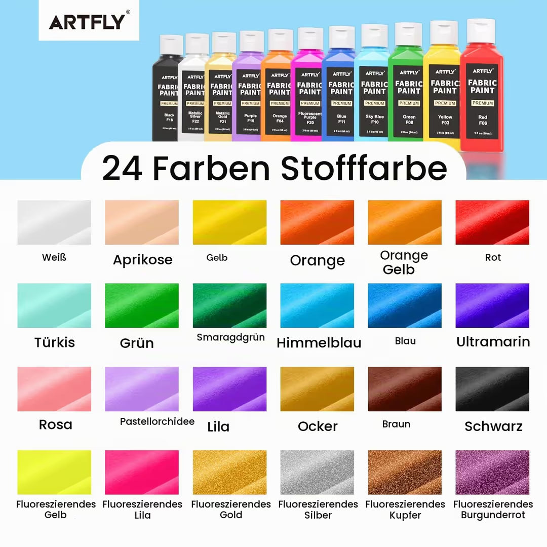 ASIAKASPALAUTUS - DIY Tekstiilivärit 23 kpl