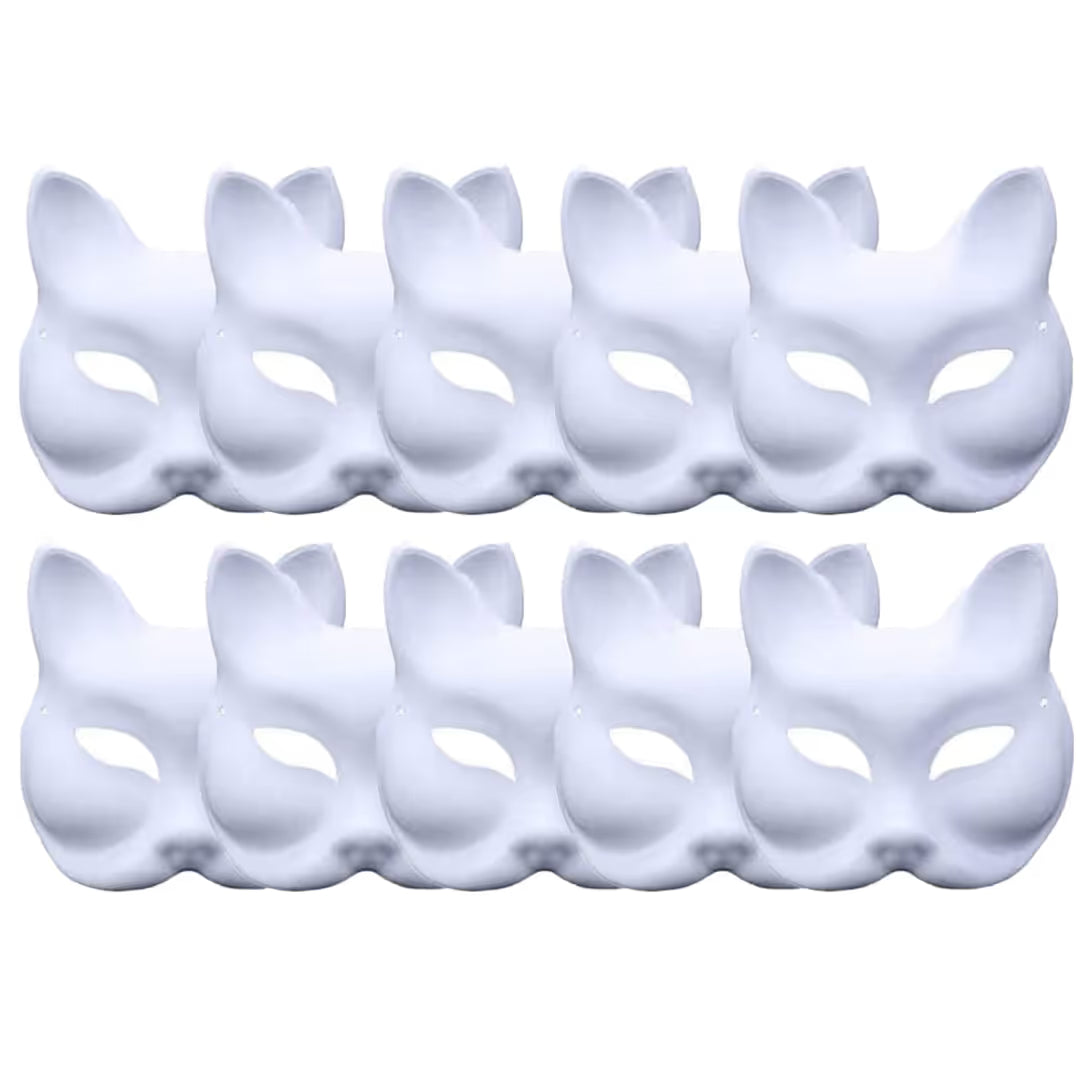 ASIAKASPALAUTUS - DIY Kissa-naamarit 10 kpl