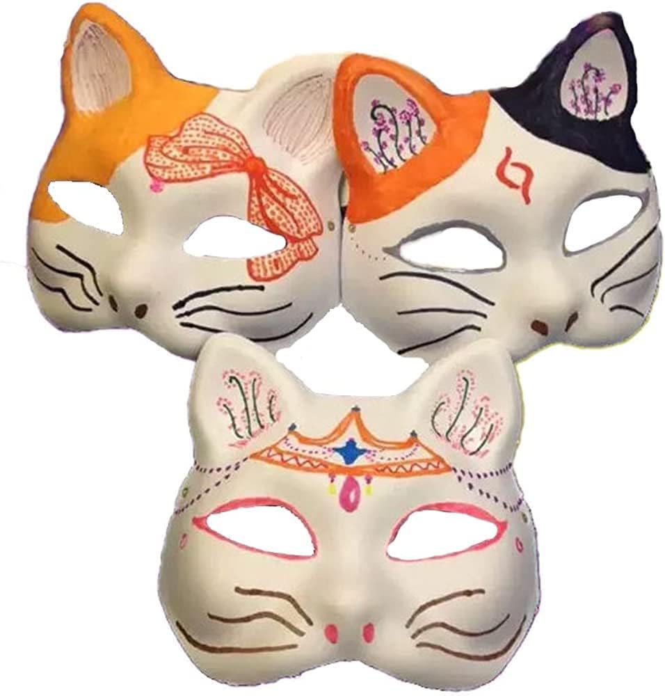 ASIAKASPALAUTUS - DIY Kissa-naamarit 10 kpl