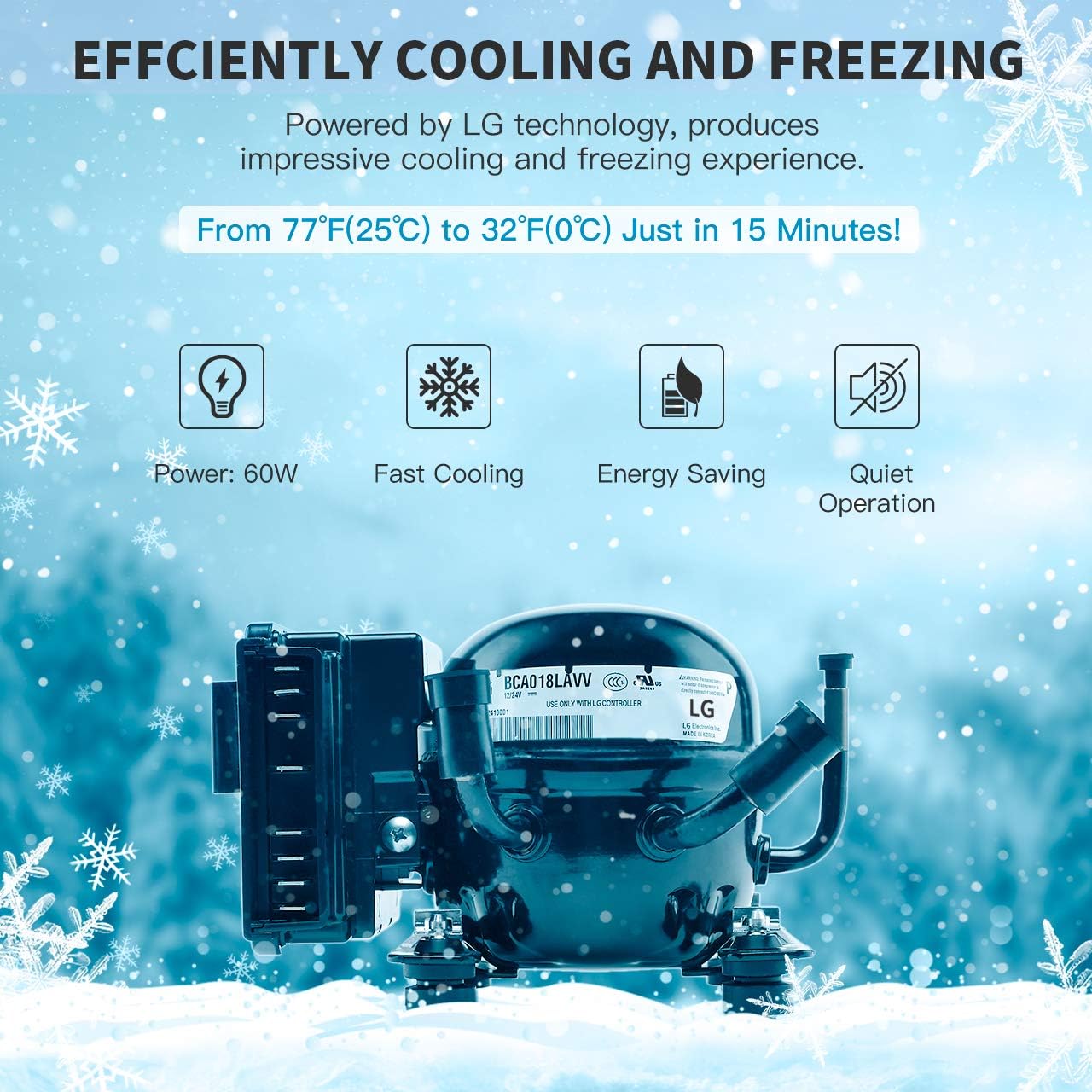 ASIAKASPALAUTUS - Kompressorijääkaappi 60 L