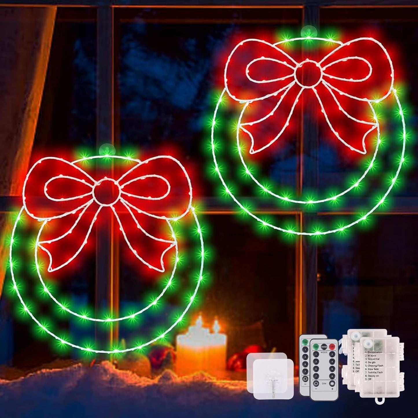 ASIAKASPALAUTUS - LED-koristevalot 2 kpl