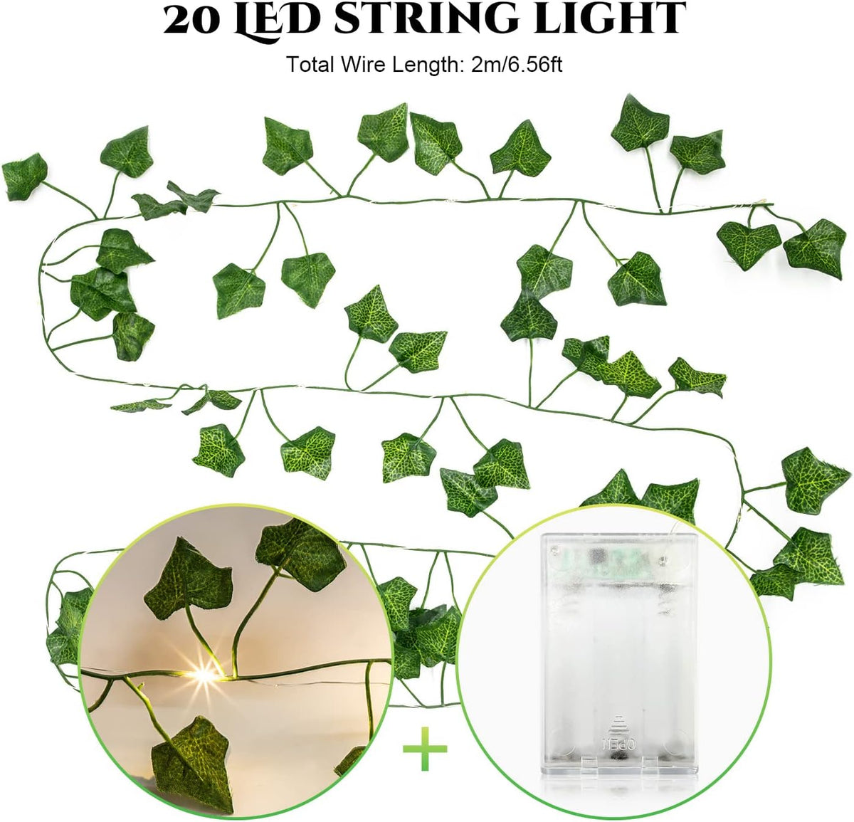 ASIAKASPALAUTUS - LED-köynnös 2 m 20 led