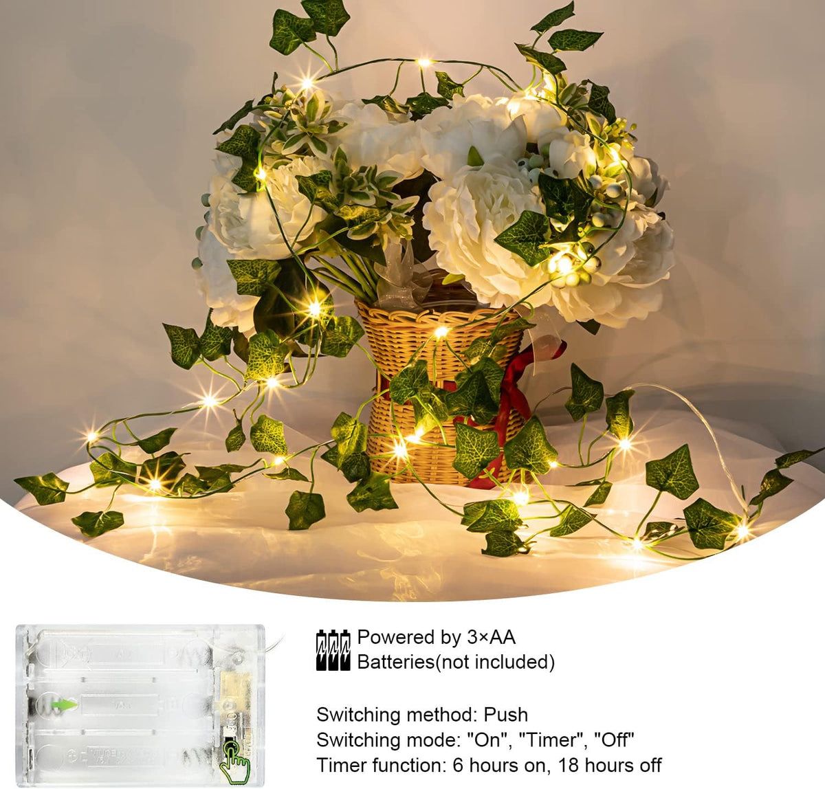 ASIAKASPALAUTUS - LED-köynnös 2 m 20 led