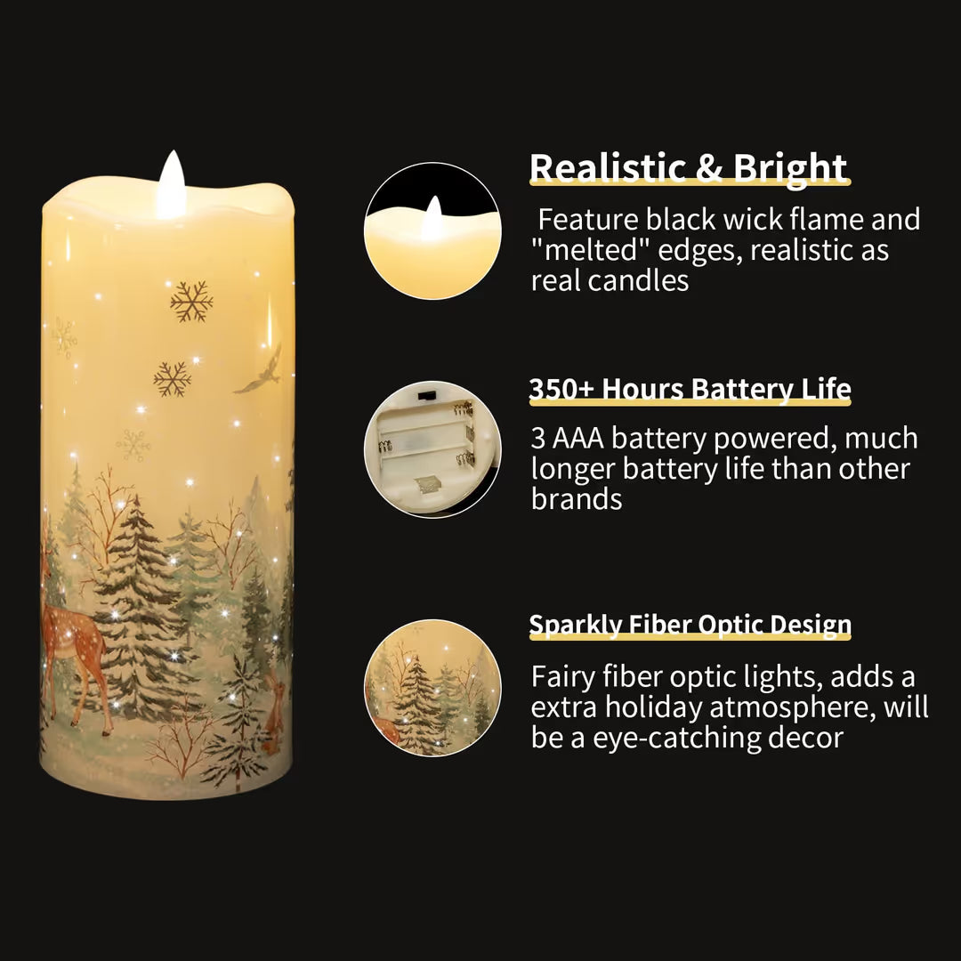 ASIAKASPALAUTUS - LED-kynttiläsetti 3 kpl