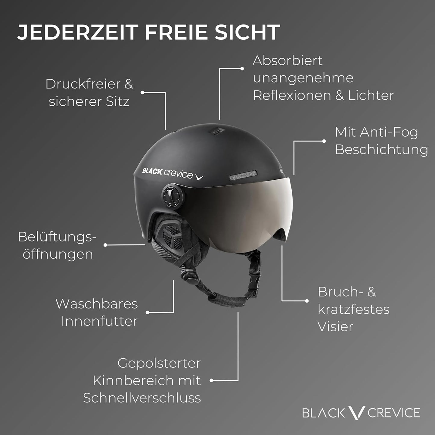 ASIAKASPALAUTUS - Laskettelukypärä Black Crevice (58-61)