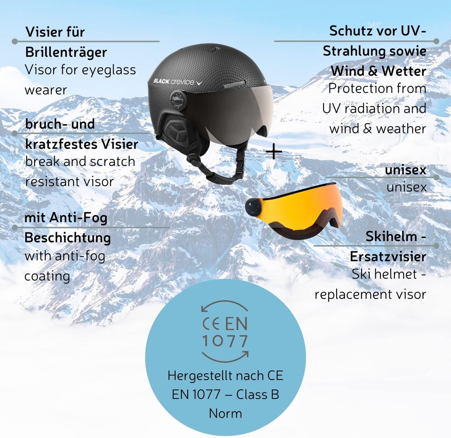 ASIAKASPALAUTUS - Laskettelukypärä Black Crevice (51-54)