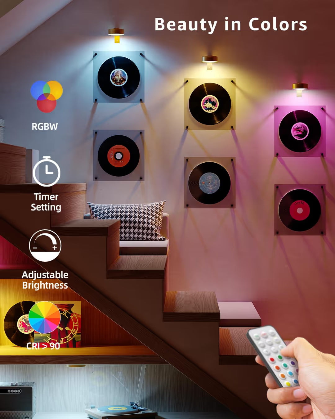 ASIAKASPALAUTUS - LED-valot 4 kpl (ladattavat)