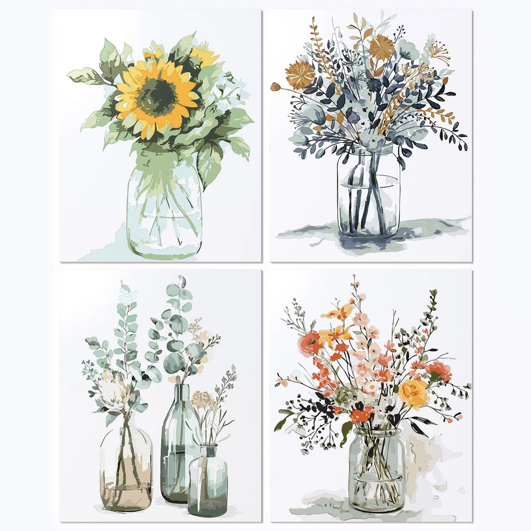 UUSI - Maalaa numeroiden mukaan 40x50 cm 4 kpl