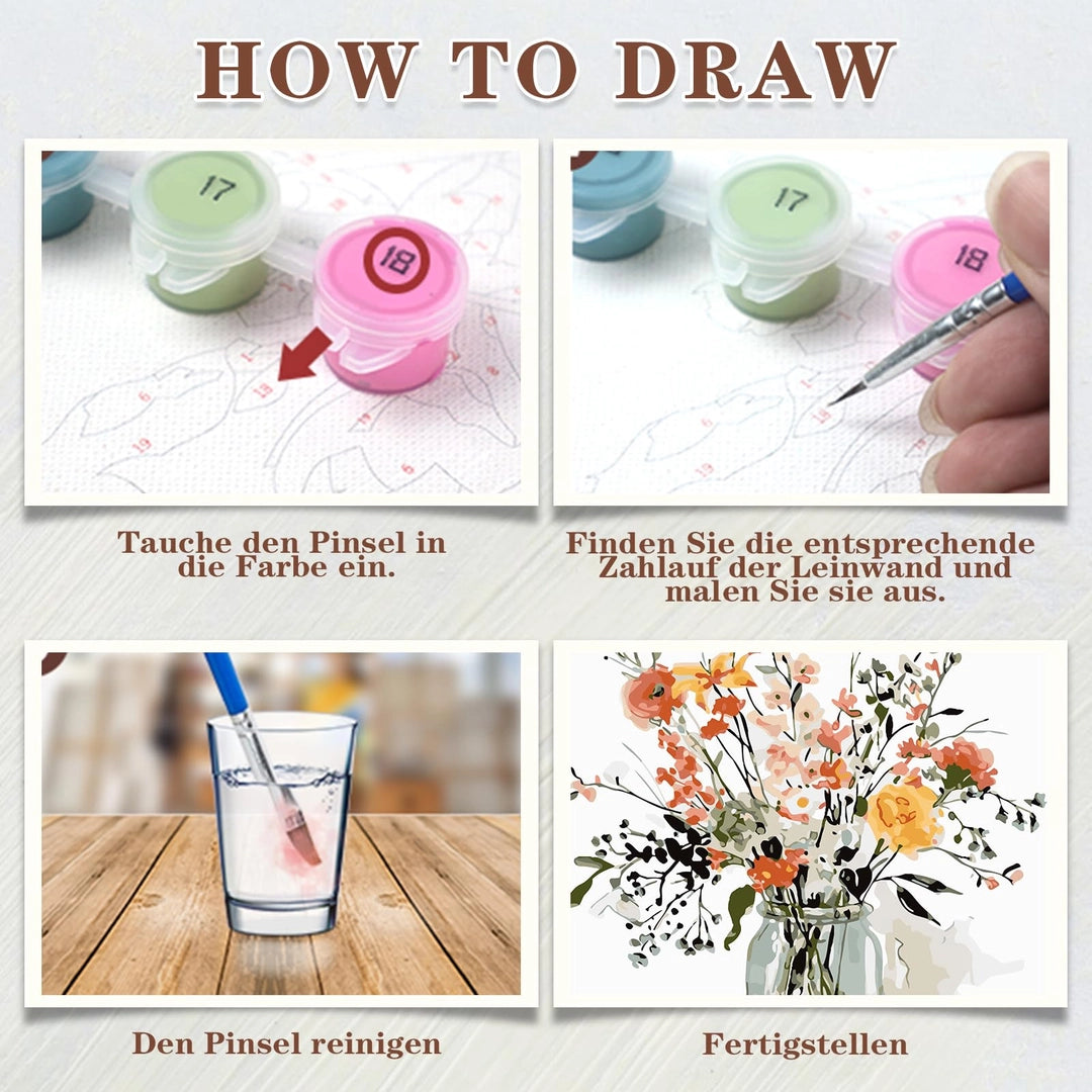 UUSI - Maalaa numeroiden mukaan 40x50 cm 4 kpl