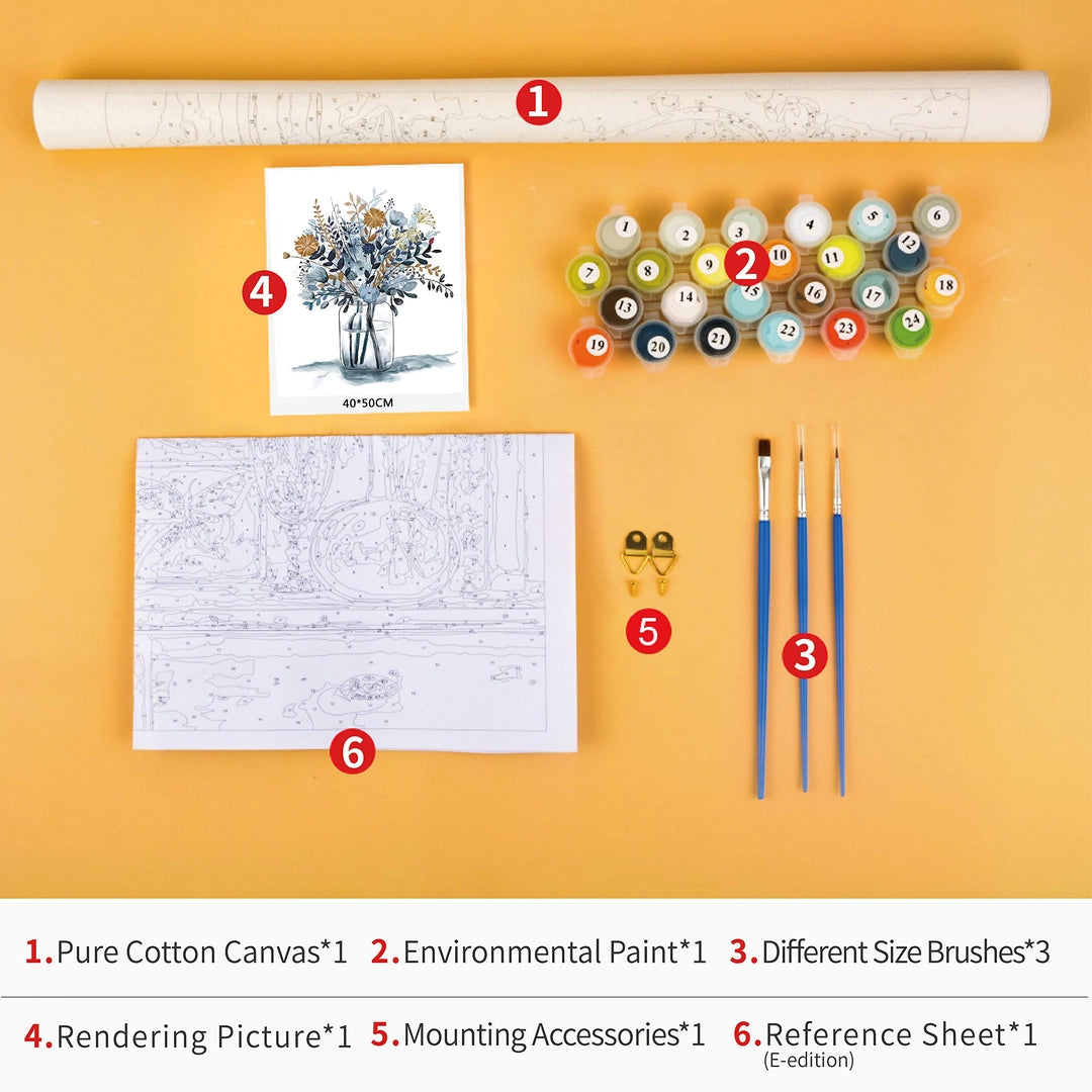 UUSI - Maalaa numeroiden mukaan 40x50 cm