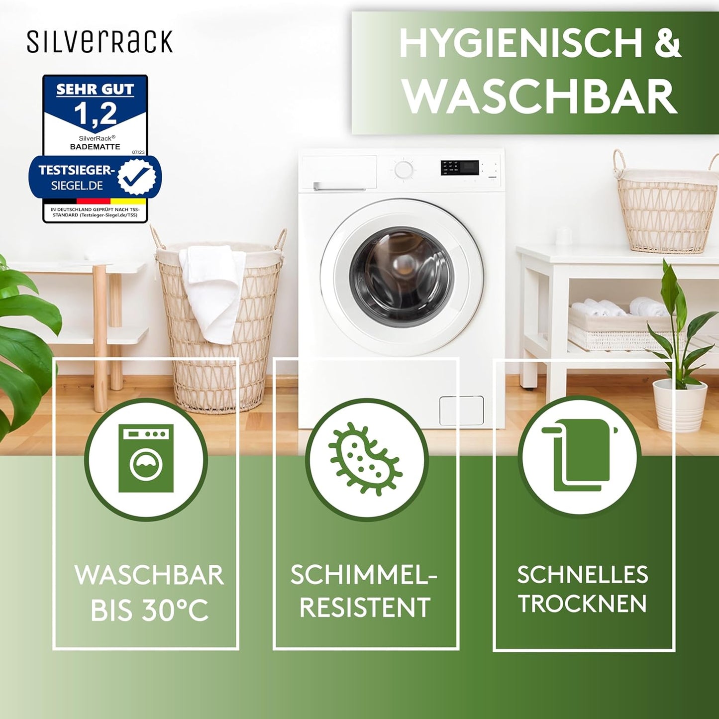 ASIAKASPALAUTUS - Kylpyhuoneen matto 88x40 cm