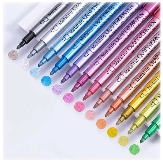 ASIAKASPALAUTUS - DIY Metallic color -tussit (12 kpl)