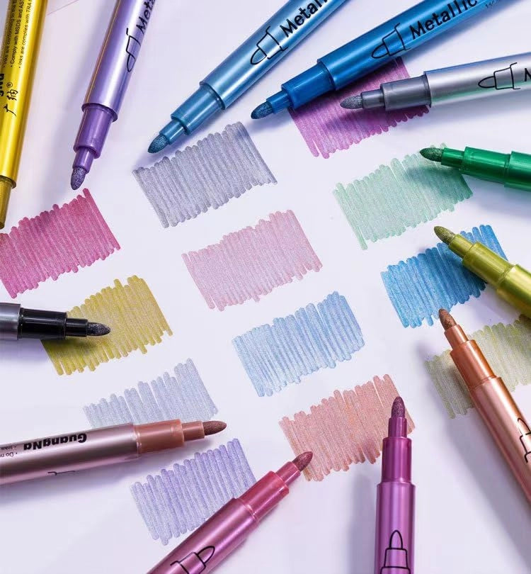 ASIAKASPALAUTUS - DIY Metallic color -tussit (12 kpl)