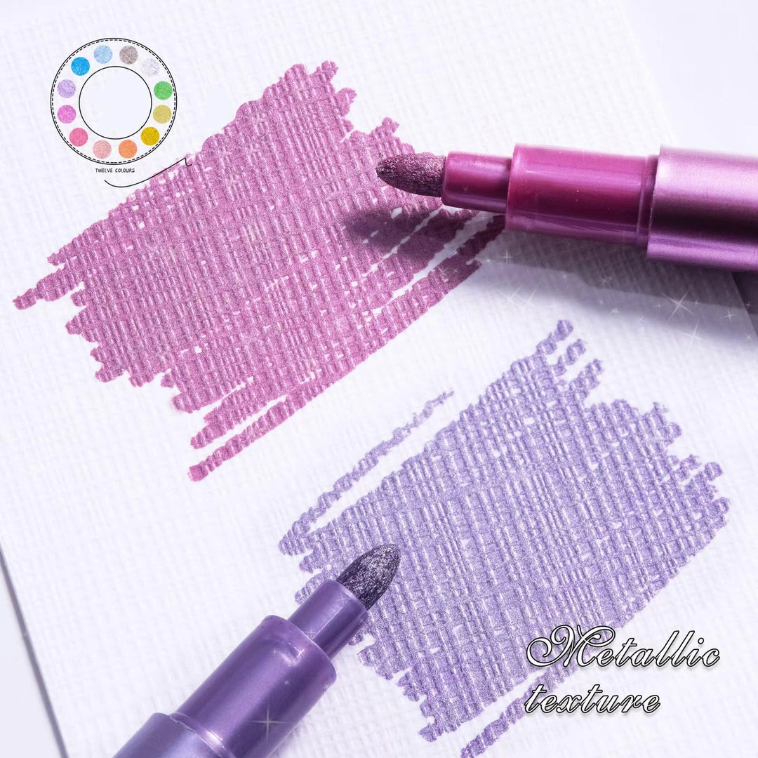 ASIAKASPALAUTUS - DIY Metallic color -tussit (12 kpl)