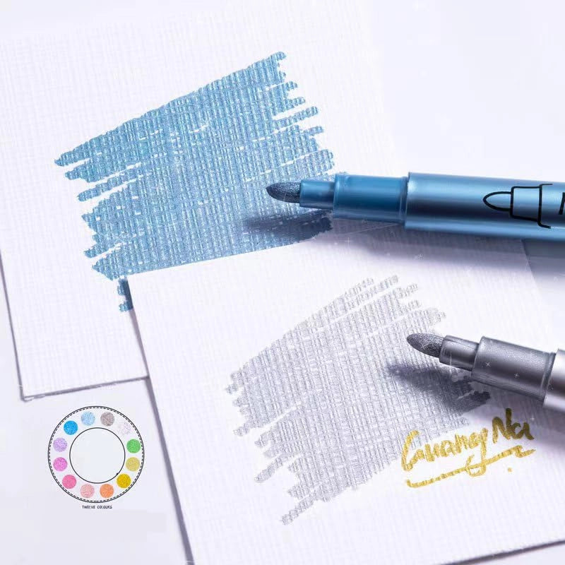 ASIAKASPALAUTUS - DIY Metallic color -tussit (12 kpl)