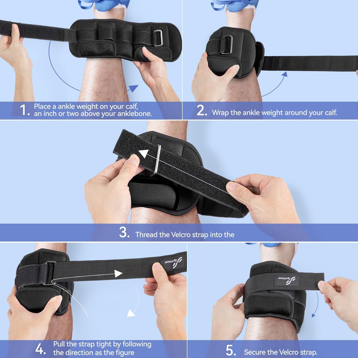 ASIAKASPALAUTUS - Nilkka-/rannepainot 0.5-2.3 kg