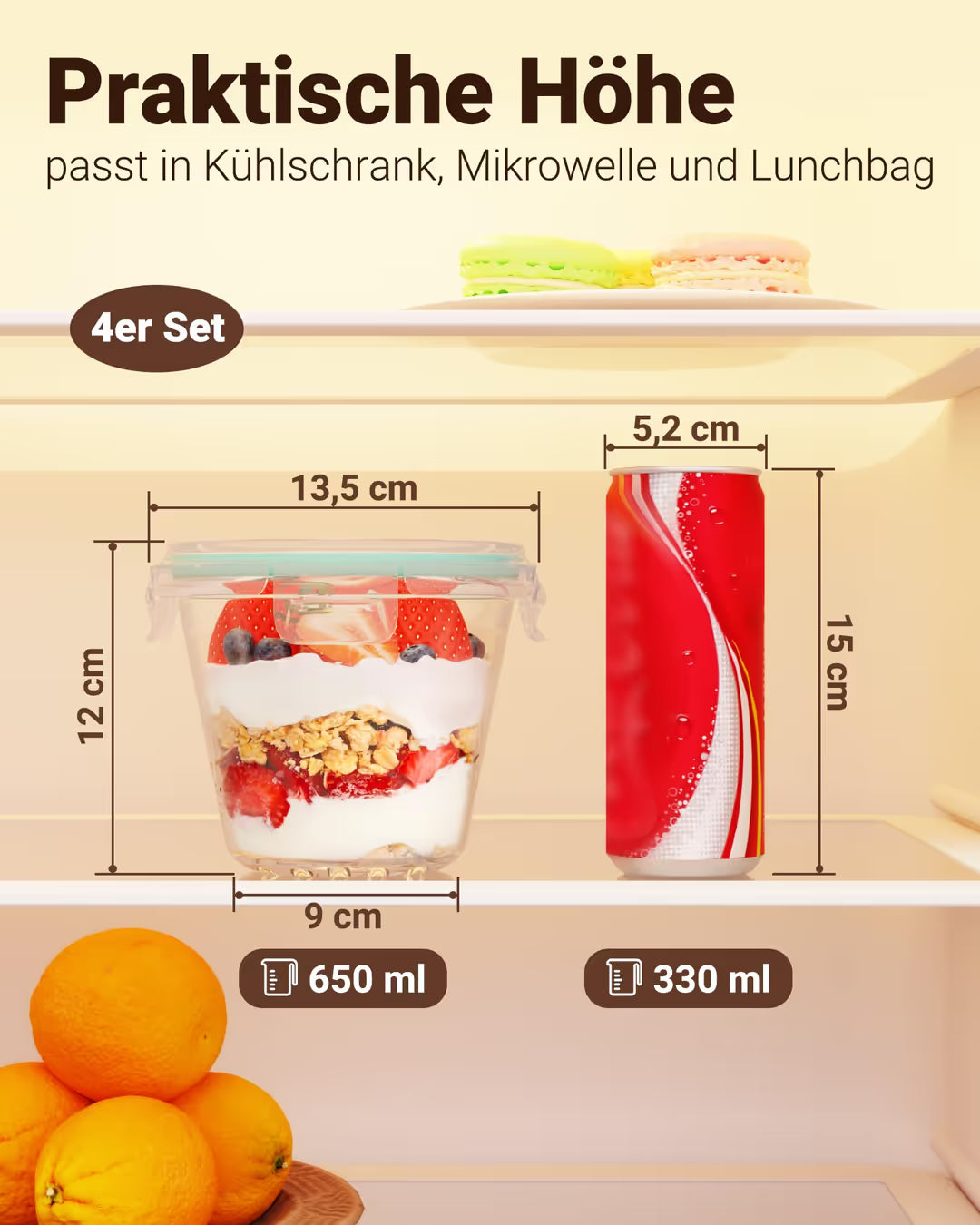 ASIAKASPALAUTUS - Lasiastiat 4 kpl (650 ml)