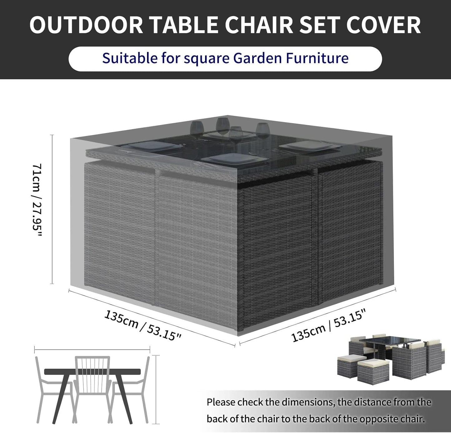 ASIAKASPALAUTUS - Suojapeite pihakalusteille