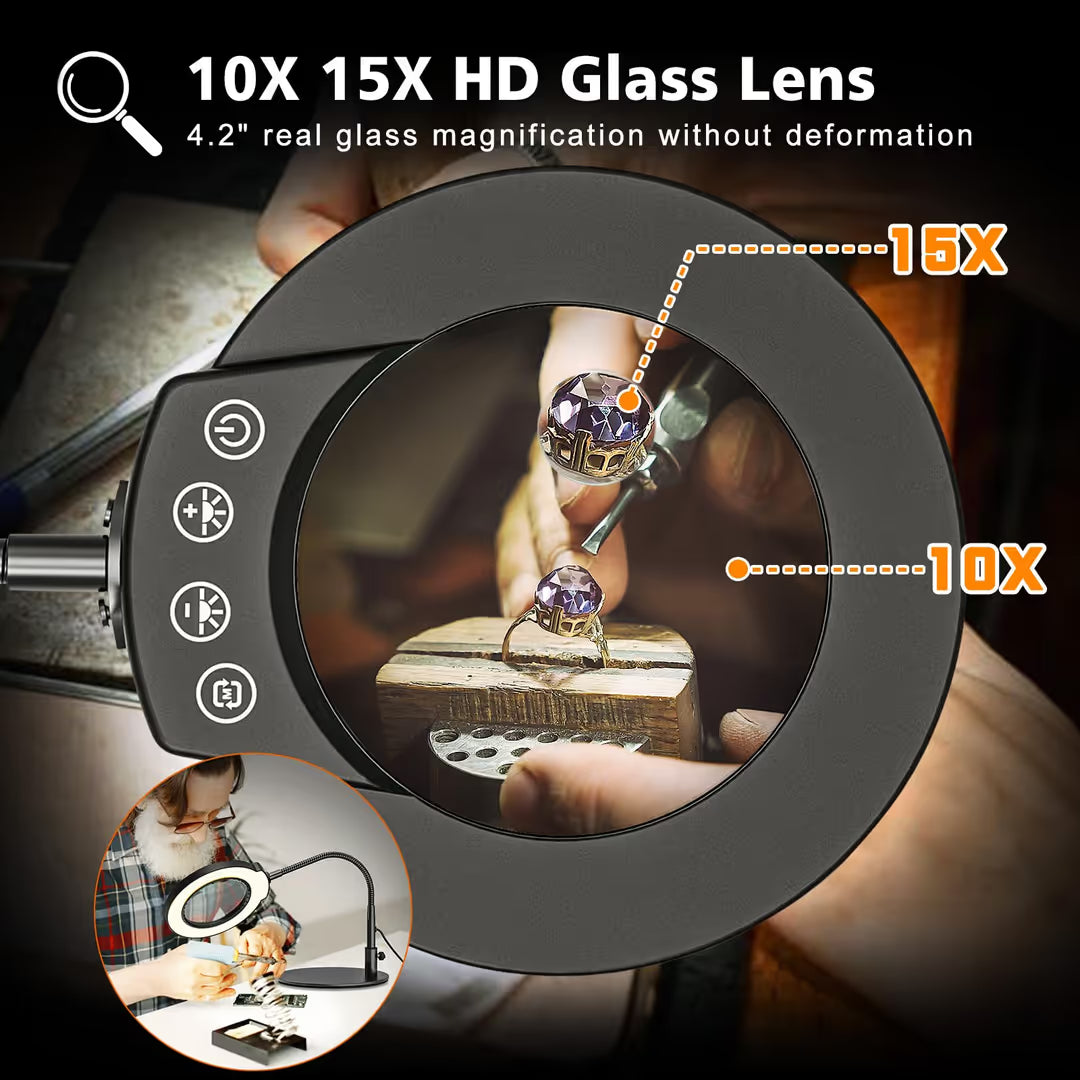 ASIAKASPALAUTUS - Suurennuslasivalaisin