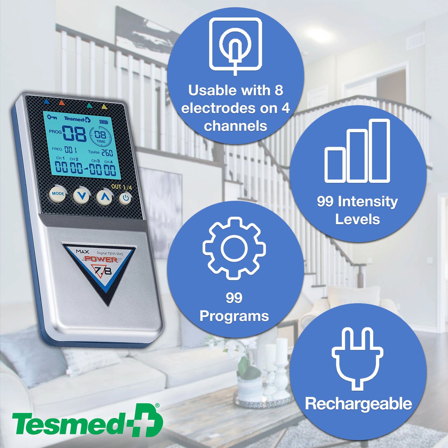 ASIAKASPALAUTUS - Tens-laite Tesmed Max Power 7.8