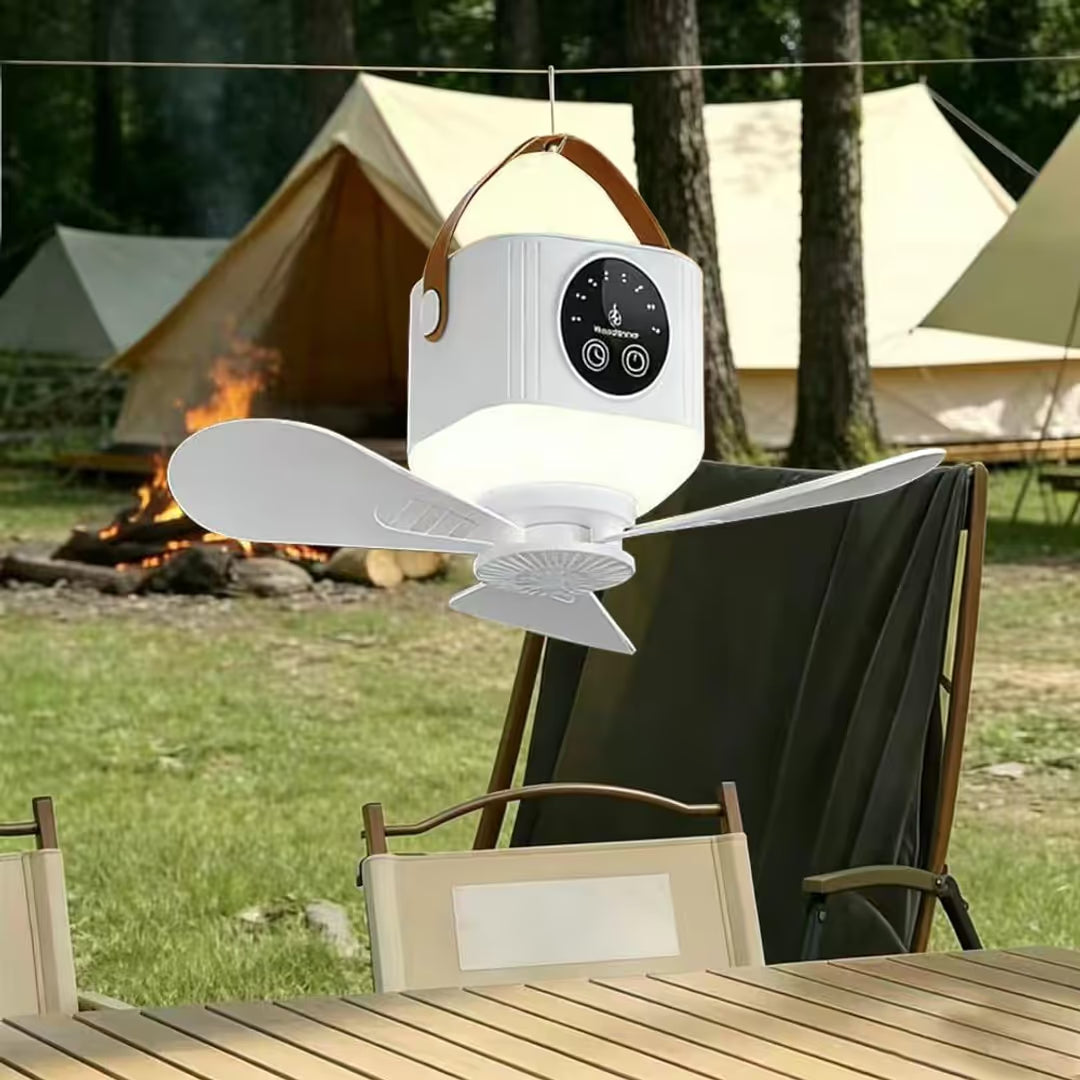 ASIAKASPALAUTUS - Camping-tuuletin valolla