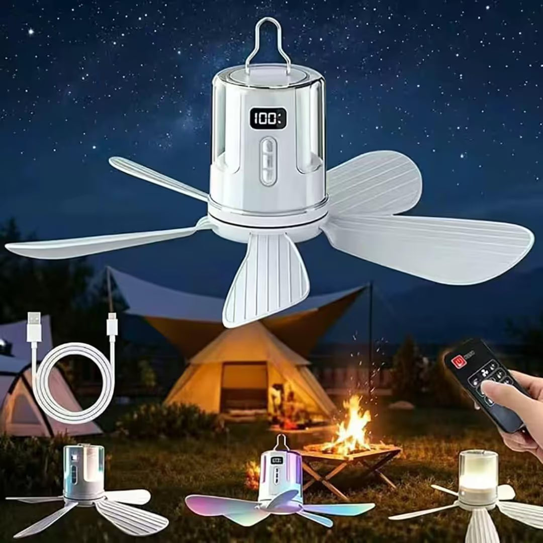 ASIAKASPALAUTUS - Camping-tuuletin valolla