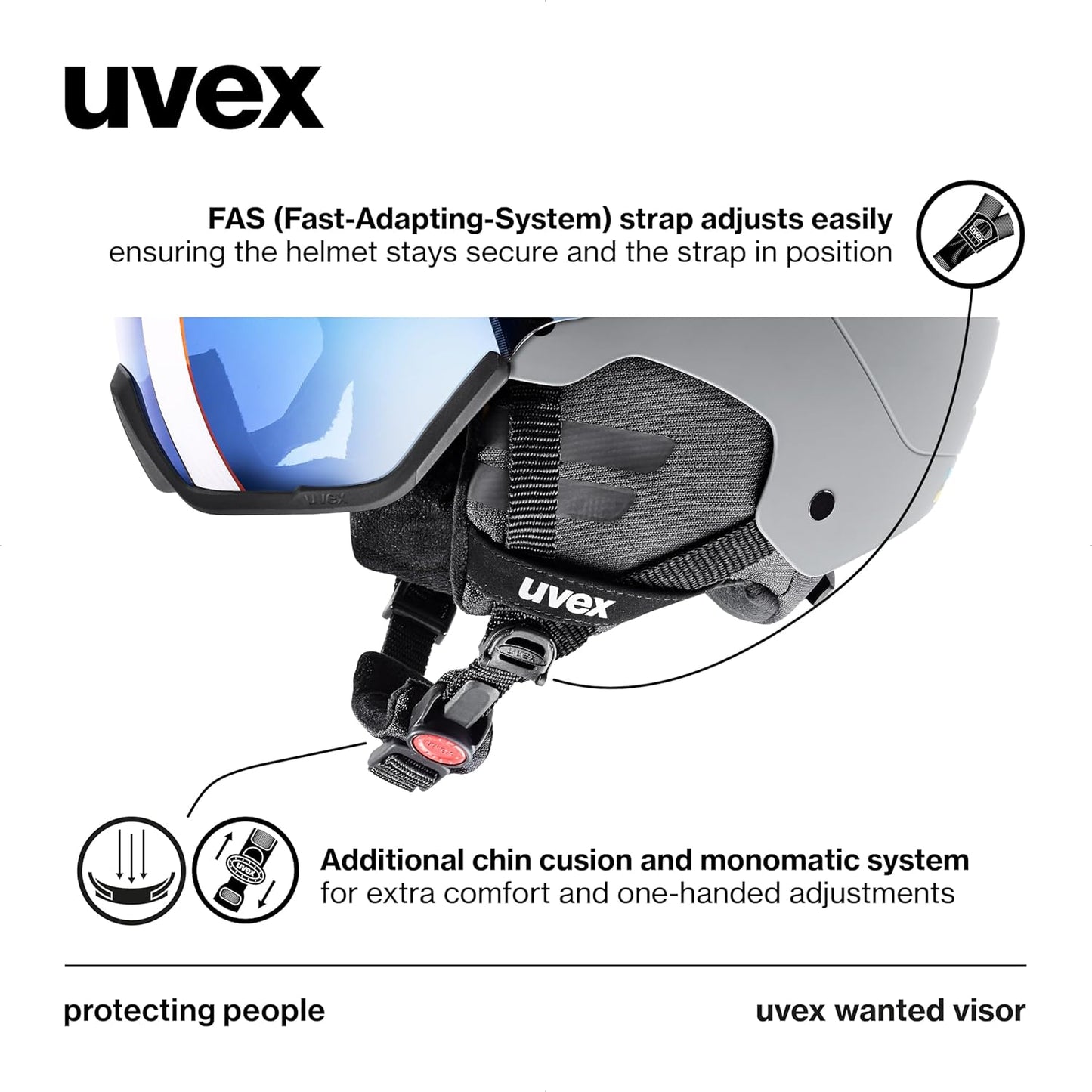 ASIAKASPALAUTUS - Laskettelukypärä Uvex (54-58 cm)