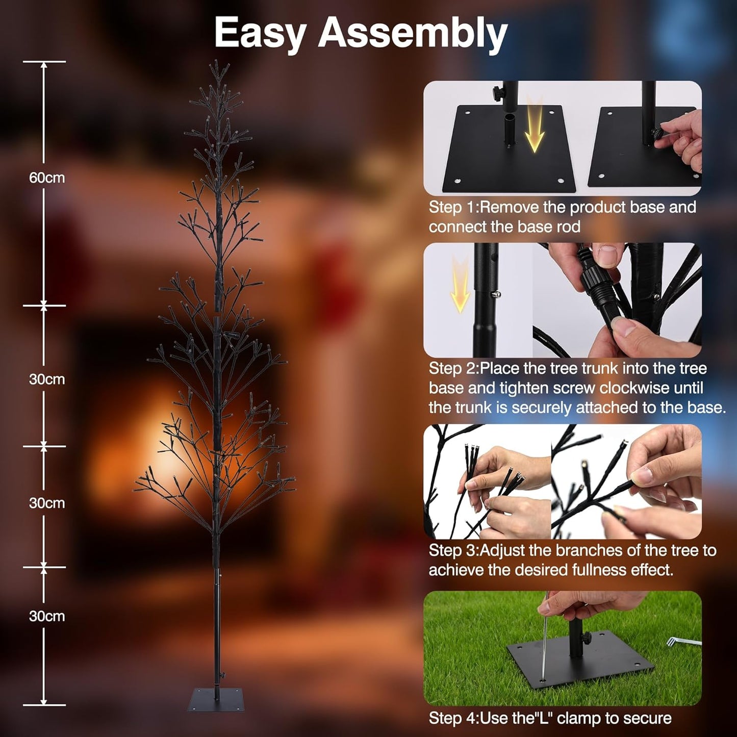 ASIAKASPALAUTUS - LED-valopuu 150 cm