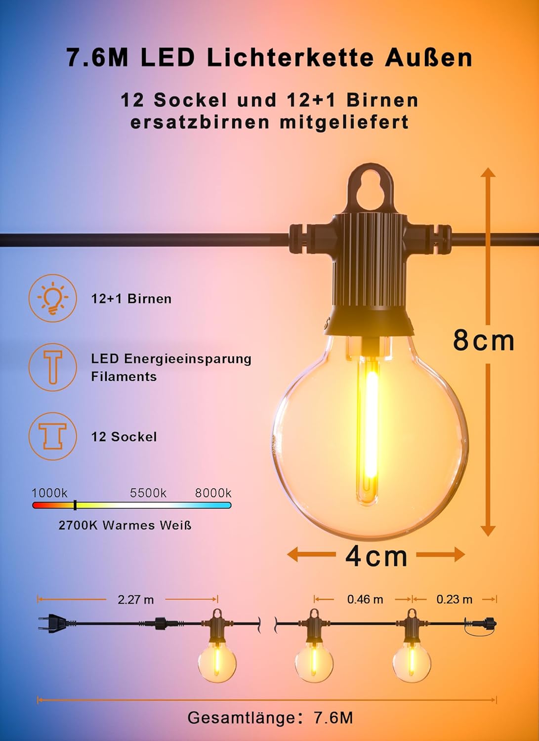 ASIAKASPALAUTUS - LED-valosarja 7.5 metriä