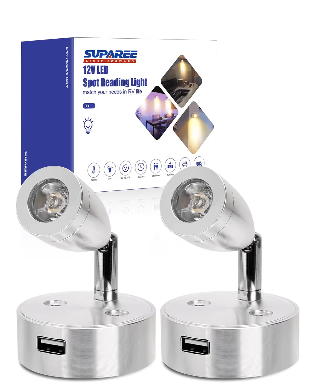 ASIAKASPALAUTUS - LED-valaisin 2 kpl (12 V)