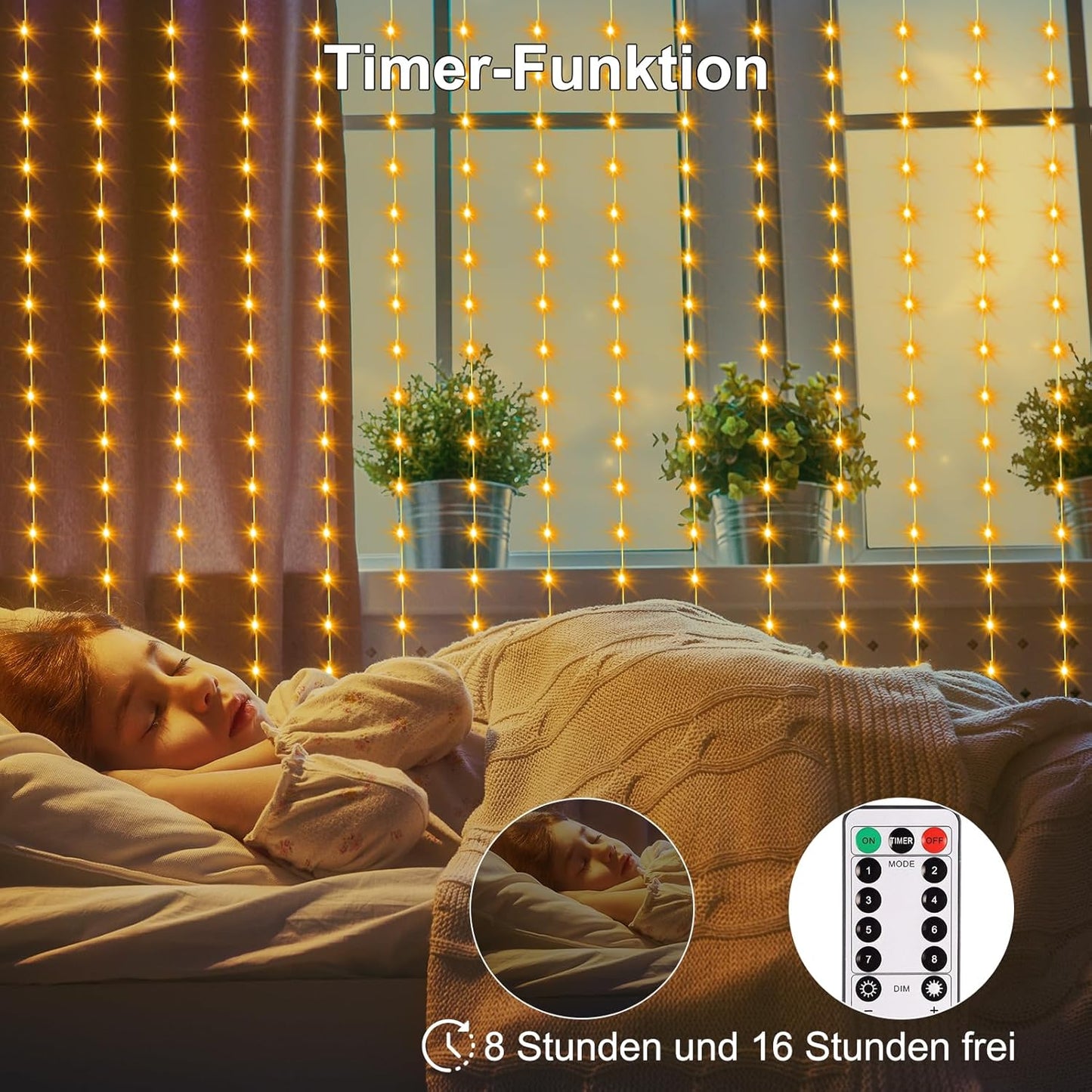 ASIAKASPALAUTUS - LED-valoverho 2x2 metriä