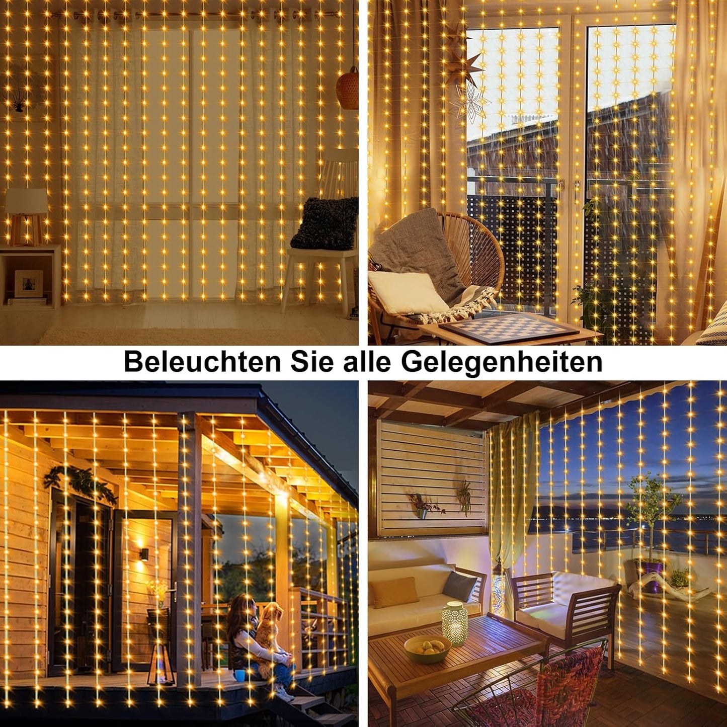 ASIAKASPALAUTUS - LED-valoverho 2x2 metriä